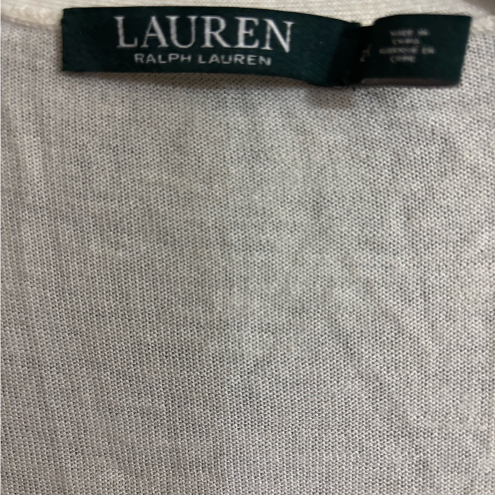 Ralph Lauren Cream Knit Cardigan Sweater - Picture 2 of 2
